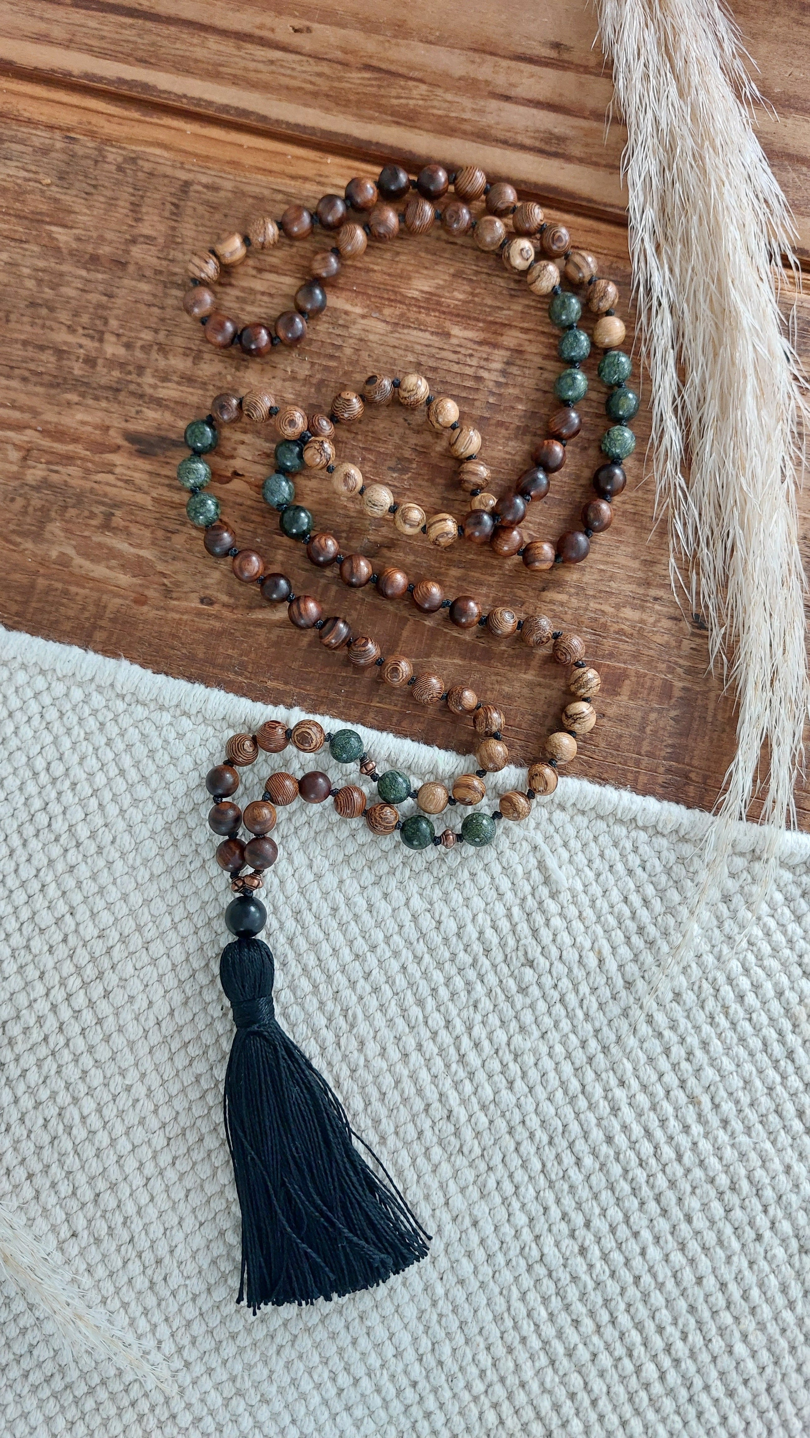 Wooden bead mala 4